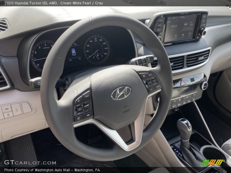 Cream White Pearl / Gray 2020 Hyundai Tucson SEL AWD