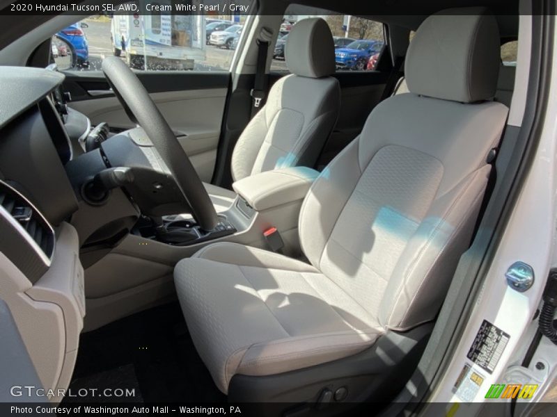 Cream White Pearl / Gray 2020 Hyundai Tucson SEL AWD