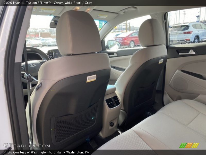 Cream White Pearl / Gray 2020 Hyundai Tucson SEL AWD