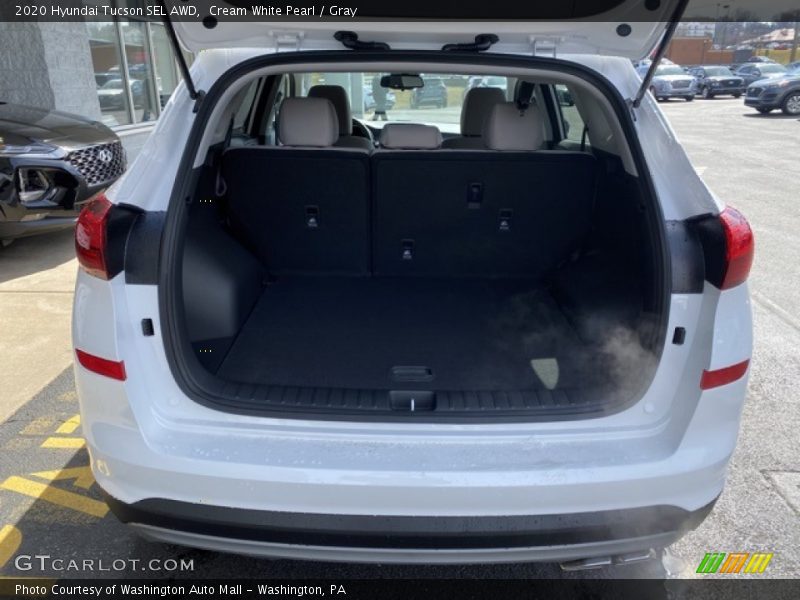 Cream White Pearl / Gray 2020 Hyundai Tucson SEL AWD