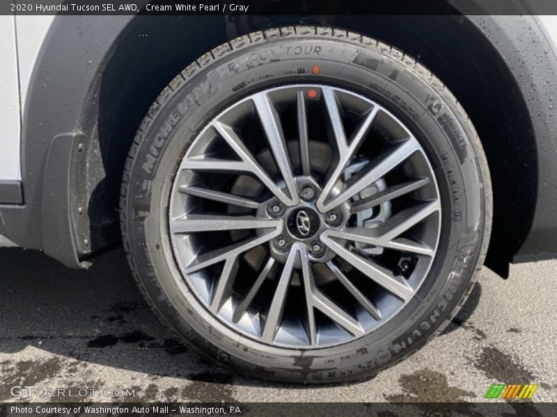 Cream White Pearl / Gray 2020 Hyundai Tucson SEL AWD
