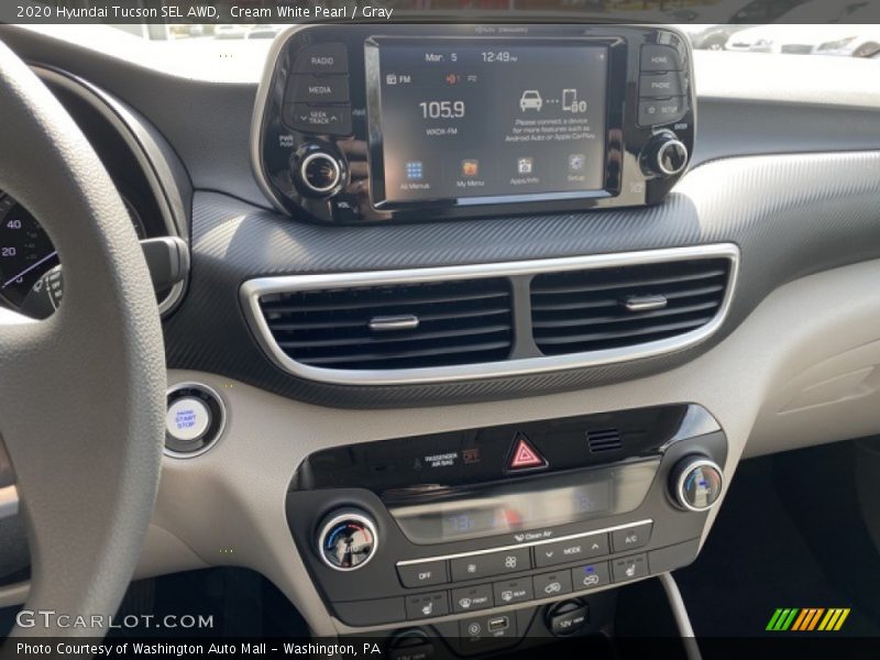 Cream White Pearl / Gray 2020 Hyundai Tucson SEL AWD