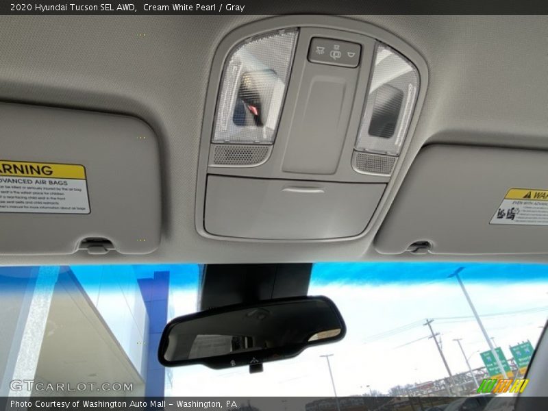 Cream White Pearl / Gray 2020 Hyundai Tucson SEL AWD