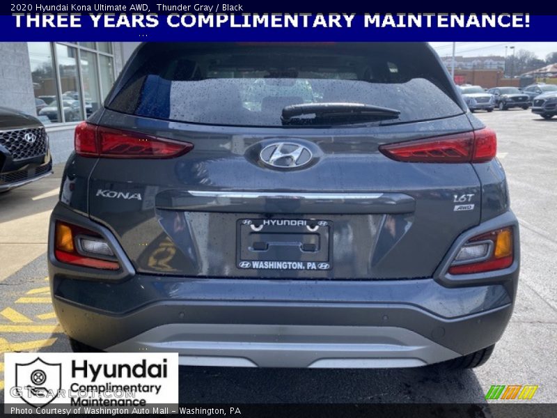 Thunder Gray / Black 2020 Hyundai Kona Ultimate AWD