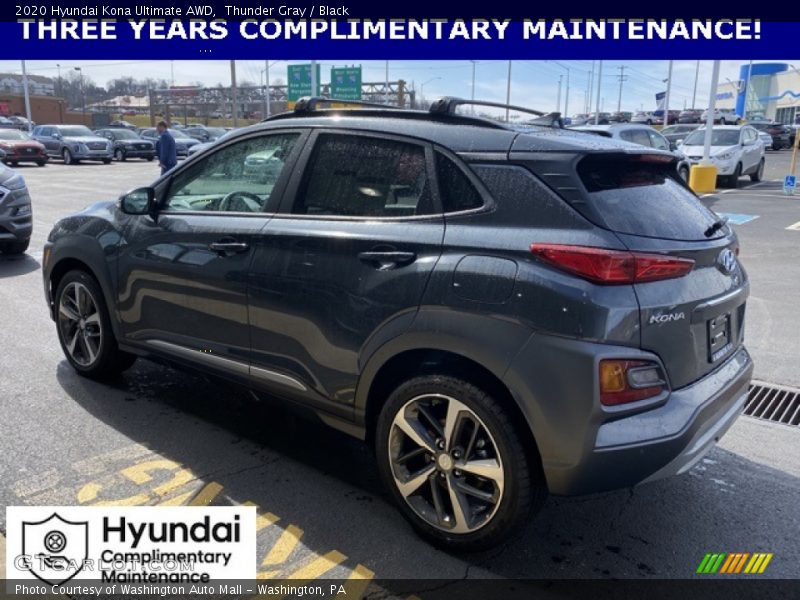 Thunder Gray / Black 2020 Hyundai Kona Ultimate AWD