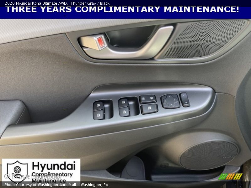 Thunder Gray / Black 2020 Hyundai Kona Ultimate AWD