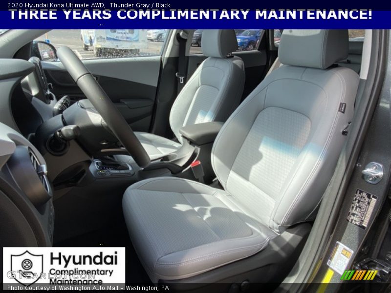 Thunder Gray / Black 2020 Hyundai Kona Ultimate AWD