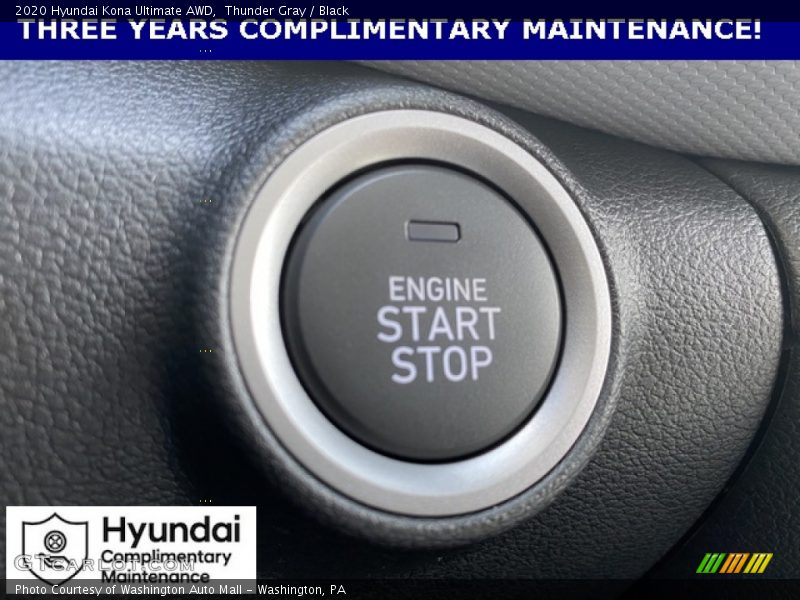 Thunder Gray / Black 2020 Hyundai Kona Ultimate AWD