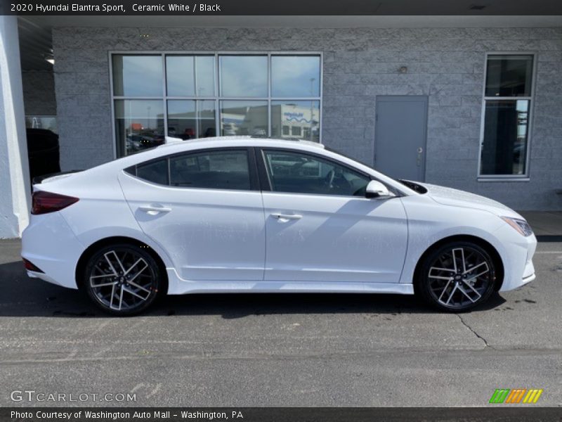 Ceramic White / Black 2020 Hyundai Elantra Sport