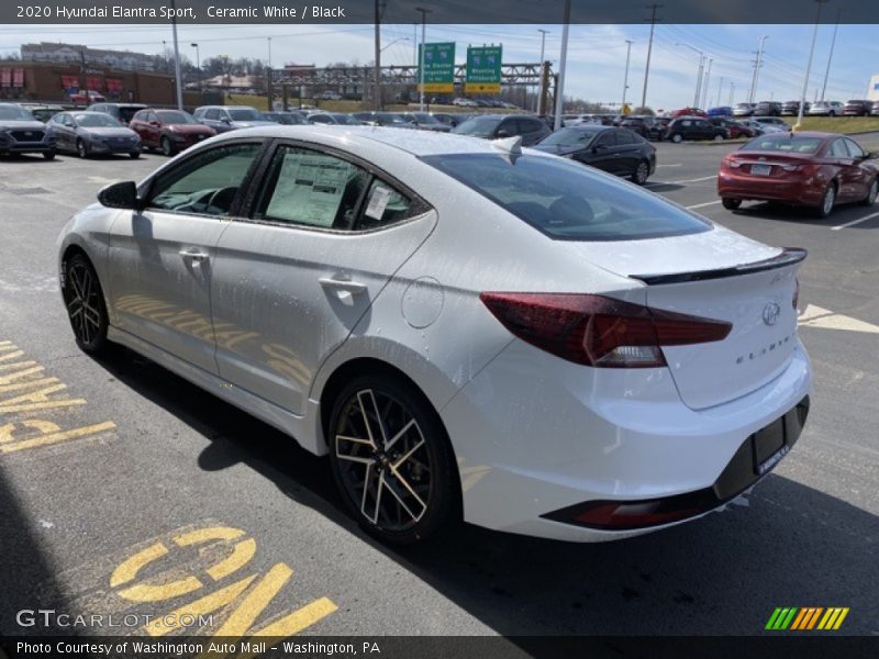 Ceramic White / Black 2020 Hyundai Elantra Sport
