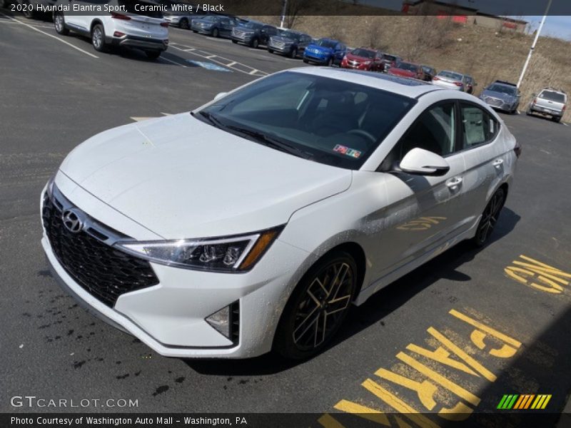 Ceramic White / Black 2020 Hyundai Elantra Sport