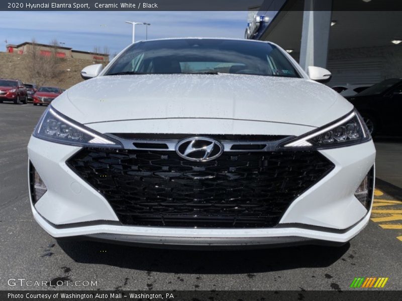 Ceramic White / Black 2020 Hyundai Elantra Sport