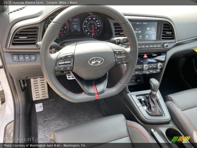 Ceramic White / Black 2020 Hyundai Elantra Sport