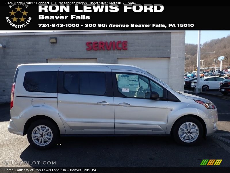Ingot Silver Metallic / Ebony 2020 Ford Transit Connect XLT Passenger Wagon