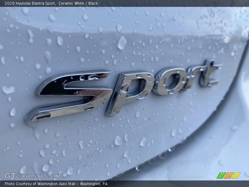 Ceramic White / Black 2020 Hyundai Elantra Sport
