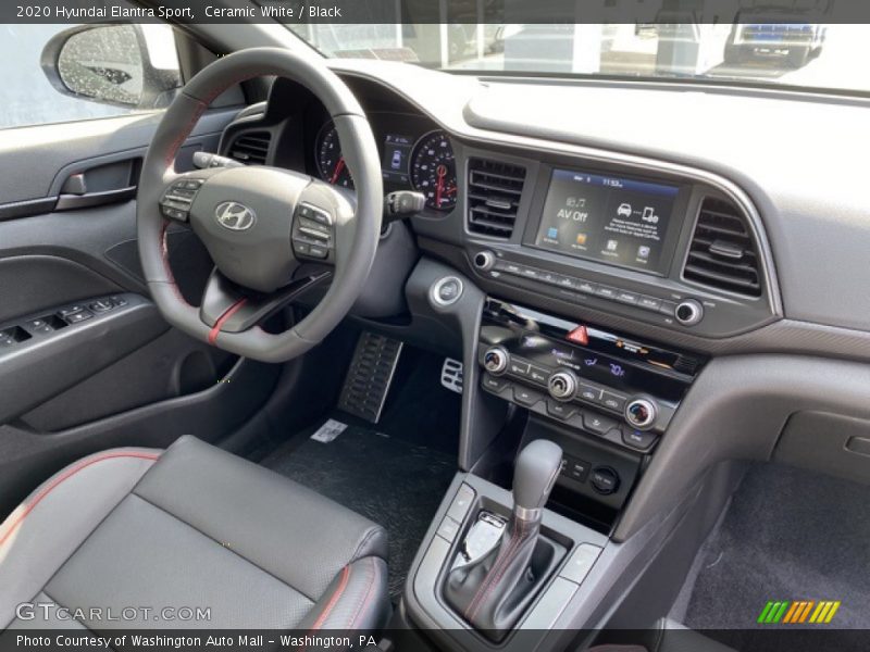 Ceramic White / Black 2020 Hyundai Elantra Sport