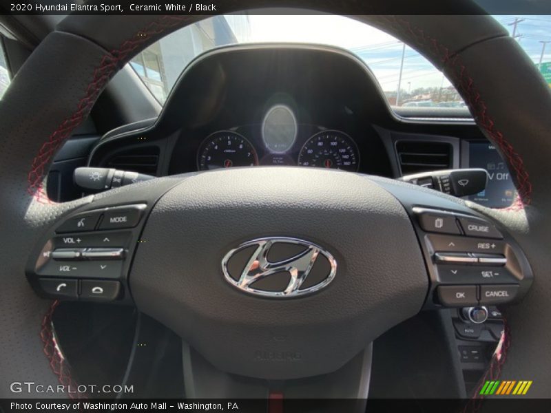 Ceramic White / Black 2020 Hyundai Elantra Sport
