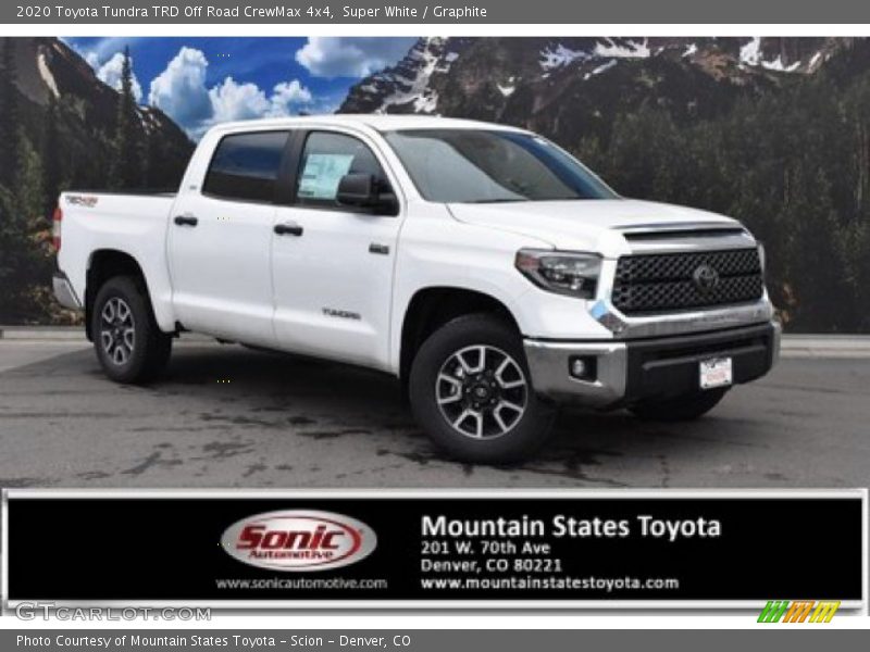 Super White / Graphite 2020 Toyota Tundra TRD Off Road CrewMax 4x4