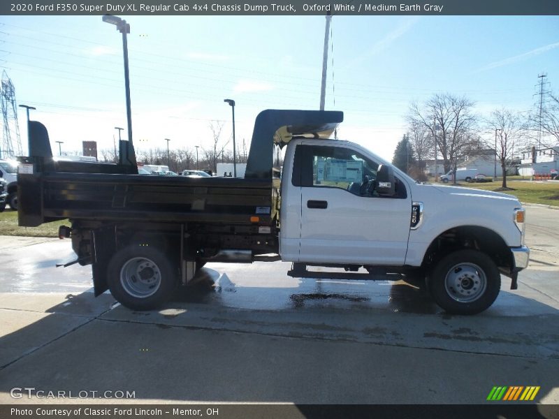 Oxford White / Medium Earth Gray 2020 Ford F350 Super Duty XL Regular Cab 4x4 Chassis Dump Truck