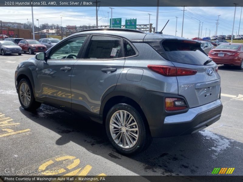 Sonic Silver / Black 2020 Hyundai Kona SEL AWD