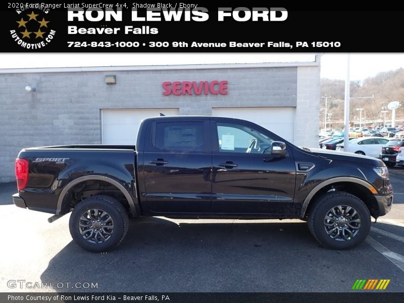 Shadow Black / Ebony 2020 Ford Ranger Lariat SuperCrew 4x4