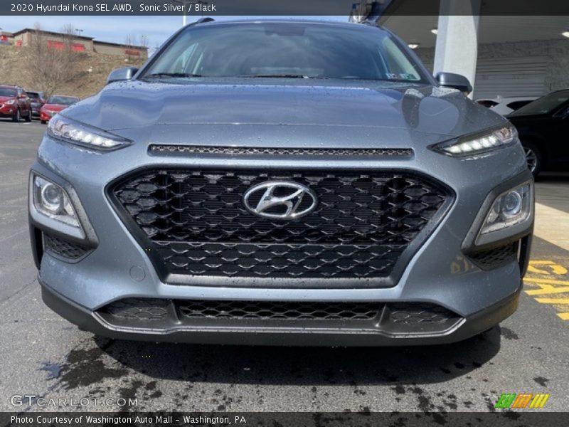 Sonic Silver / Black 2020 Hyundai Kona SEL AWD