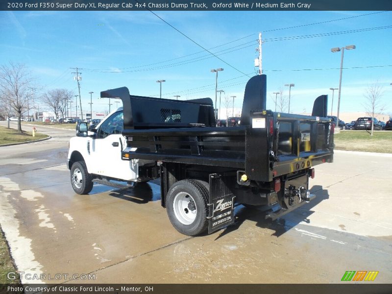 Oxford White / Medium Earth Gray 2020 Ford F350 Super Duty XL Regular Cab 4x4 Chassis Dump Truck