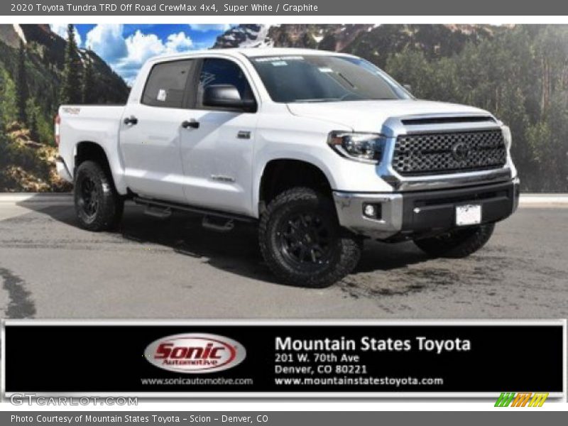 Super White / Graphite 2020 Toyota Tundra TRD Off Road CrewMax 4x4