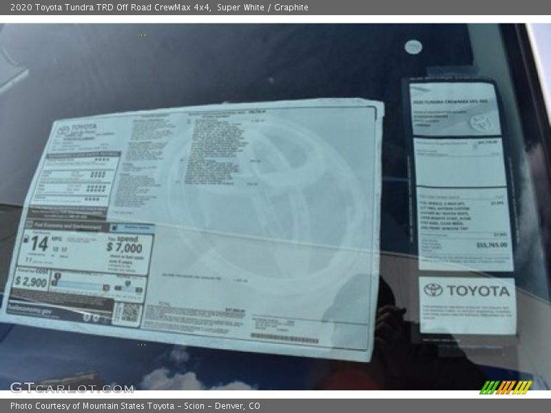 Super White / Graphite 2020 Toyota Tundra TRD Off Road CrewMax 4x4