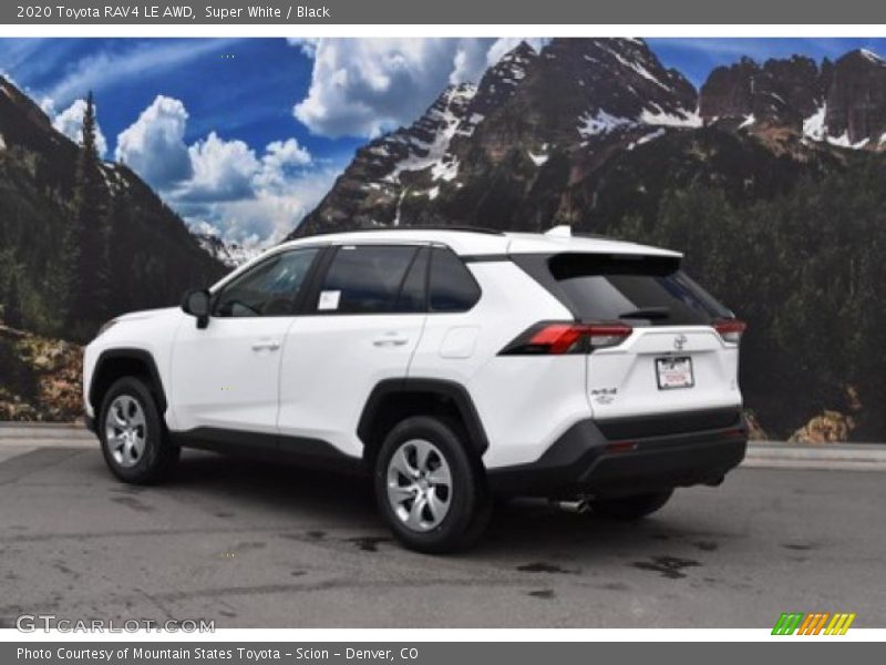 Super White / Black 2020 Toyota RAV4 LE AWD