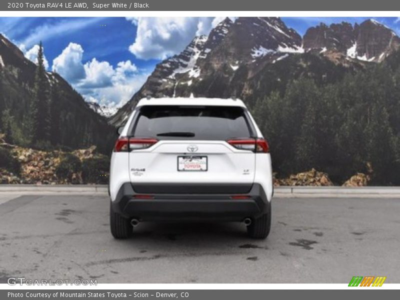 Super White / Black 2020 Toyota RAV4 LE AWD