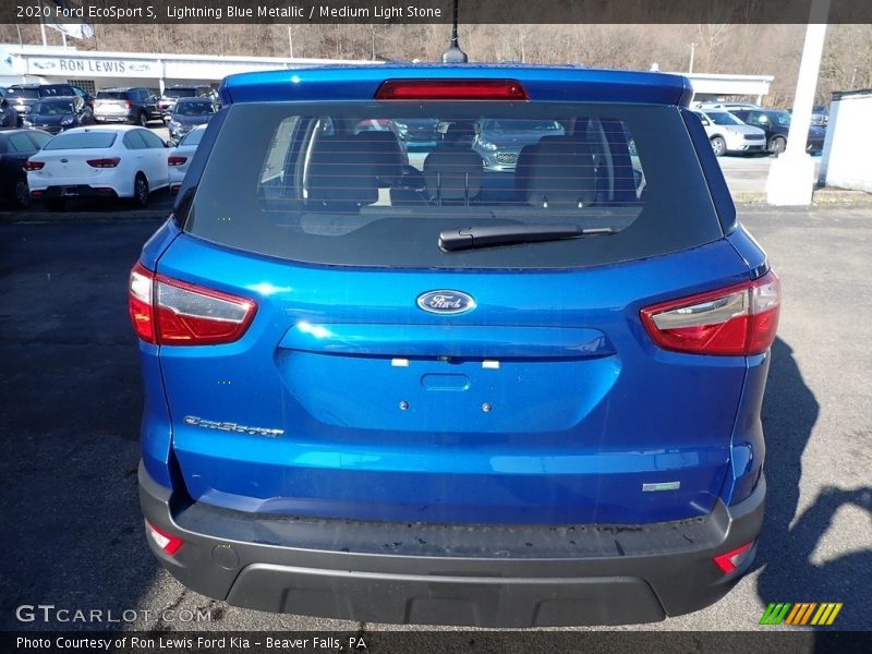 Lightning Blue Metallic / Medium Light Stone 2020 Ford EcoSport S