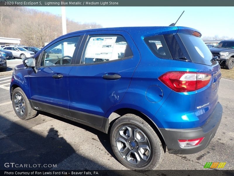 Lightning Blue Metallic / Medium Light Stone 2020 Ford EcoSport S