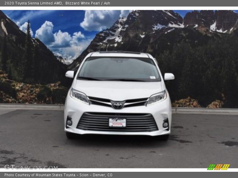 Blizzard White Pearl / Ash 2020 Toyota Sienna Limited AWD