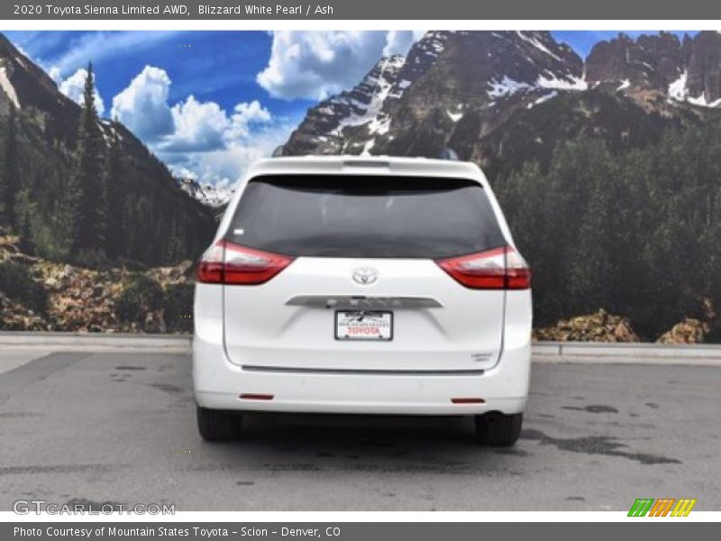Blizzard White Pearl / Ash 2020 Toyota Sienna Limited AWD