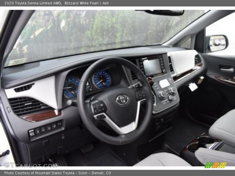 Blizzard White Pearl / Ash 2020 Toyota Sienna Limited AWD