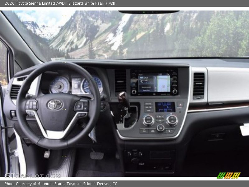 Blizzard White Pearl / Ash 2020 Toyota Sienna Limited AWD