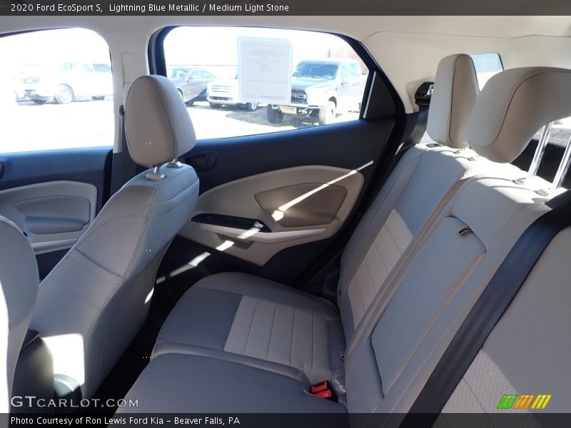 Lightning Blue Metallic / Medium Light Stone 2020 Ford EcoSport S