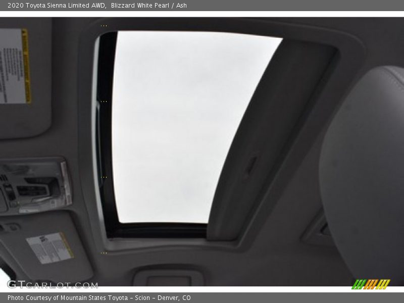 Blizzard White Pearl / Ash 2020 Toyota Sienna Limited AWD