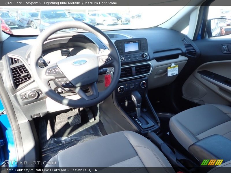 Lightning Blue Metallic / Medium Light Stone 2020 Ford EcoSport S