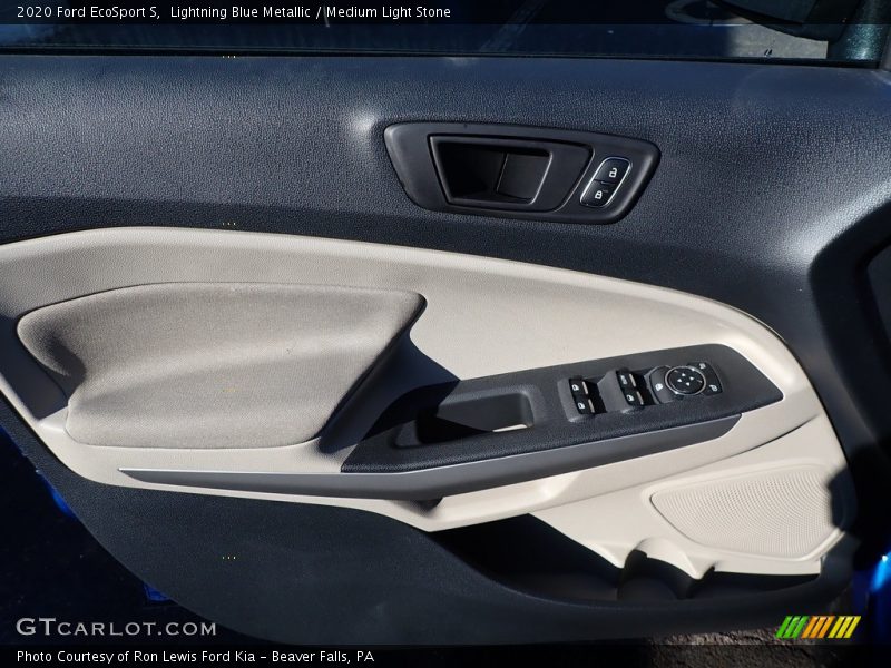 Lightning Blue Metallic / Medium Light Stone 2020 Ford EcoSport S