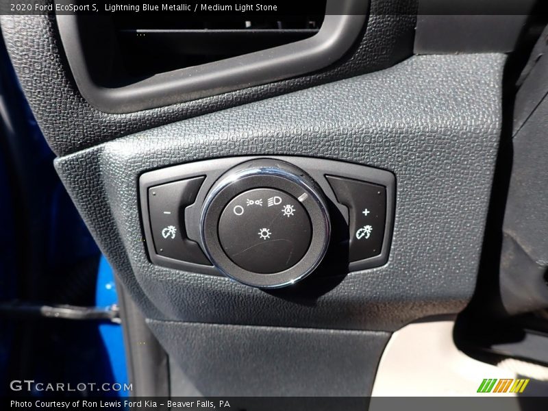 Lightning Blue Metallic / Medium Light Stone 2020 Ford EcoSport S