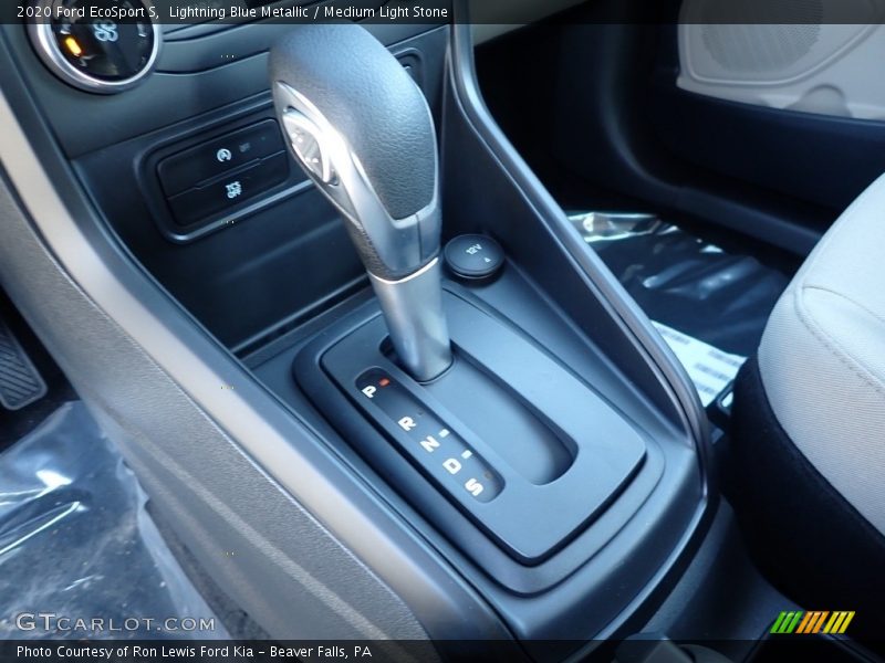 Lightning Blue Metallic / Medium Light Stone 2020 Ford EcoSport S