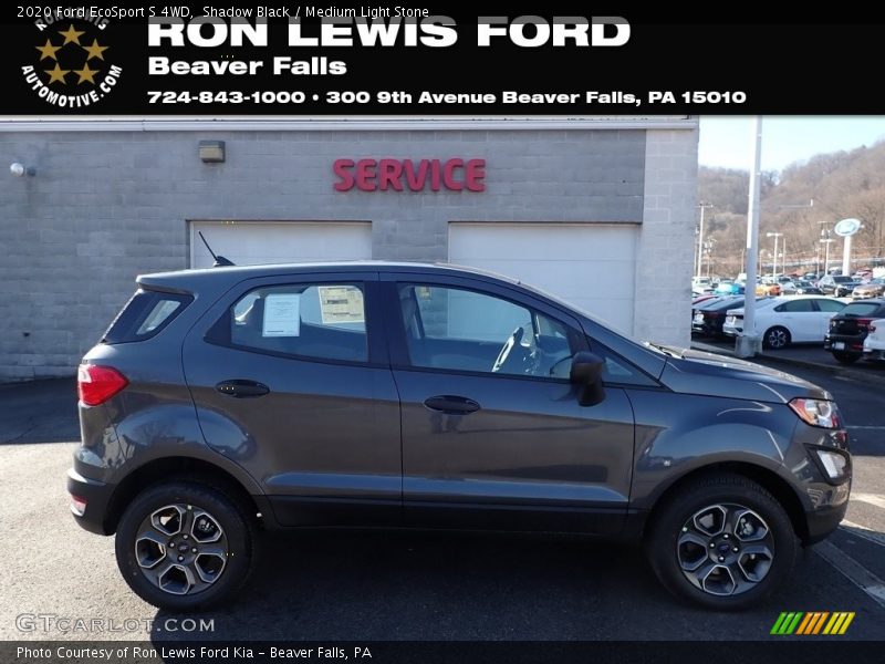 Shadow Black / Medium Light Stone 2020 Ford EcoSport S 4WD