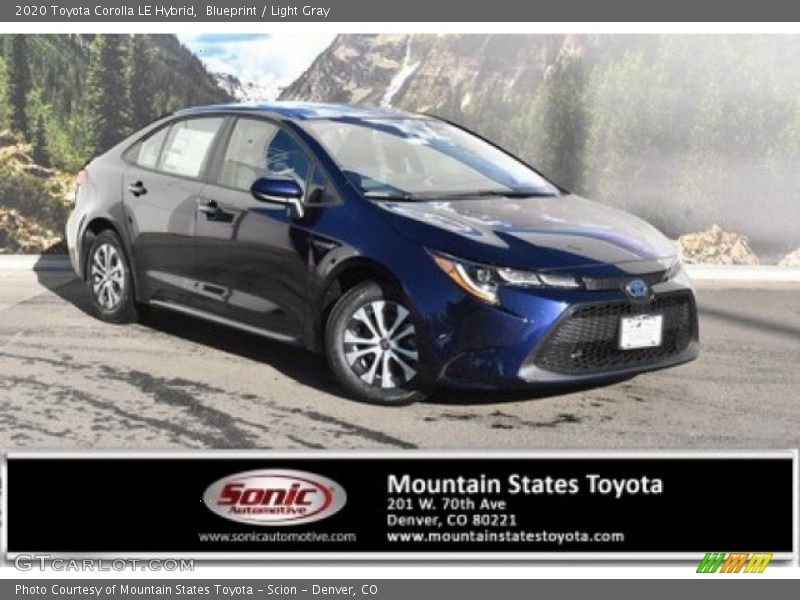 Blueprint / Light Gray 2020 Toyota Corolla LE Hybrid