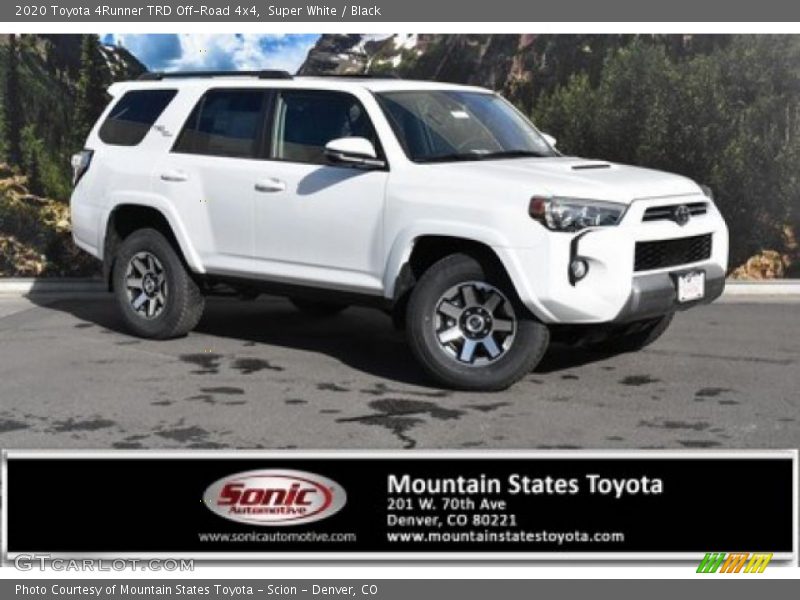 Super White / Black 2020 Toyota 4Runner TRD Off-Road 4x4
