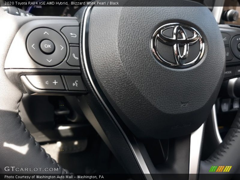 Blizzard White Pearl / Black 2020 Toyota RAV4 XSE AWD Hybrid