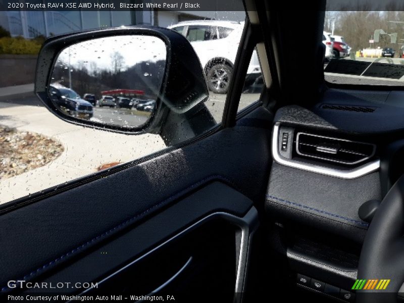 Blizzard White Pearl / Black 2020 Toyota RAV4 XSE AWD Hybrid