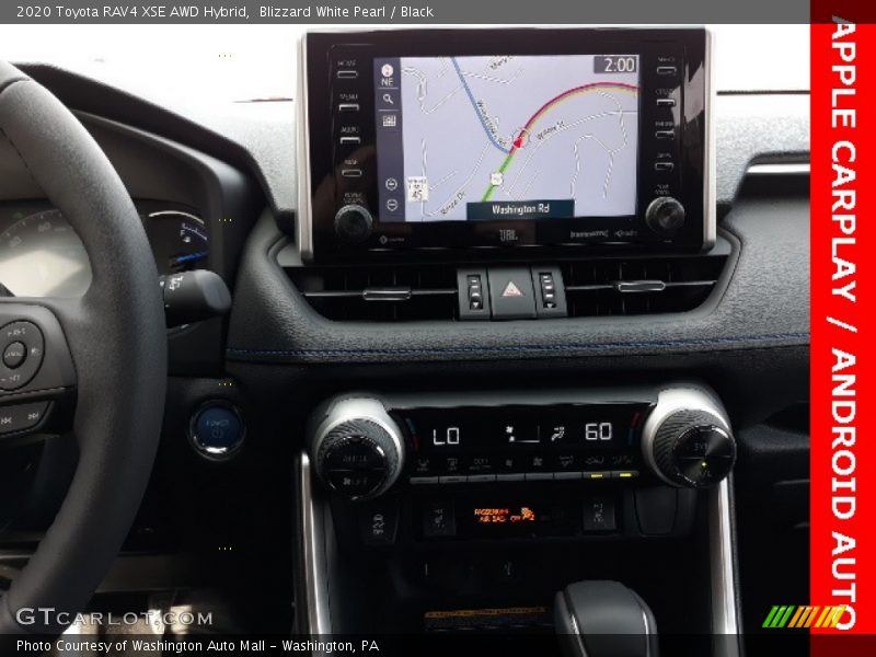 Blizzard White Pearl / Black 2020 Toyota RAV4 XSE AWD Hybrid
