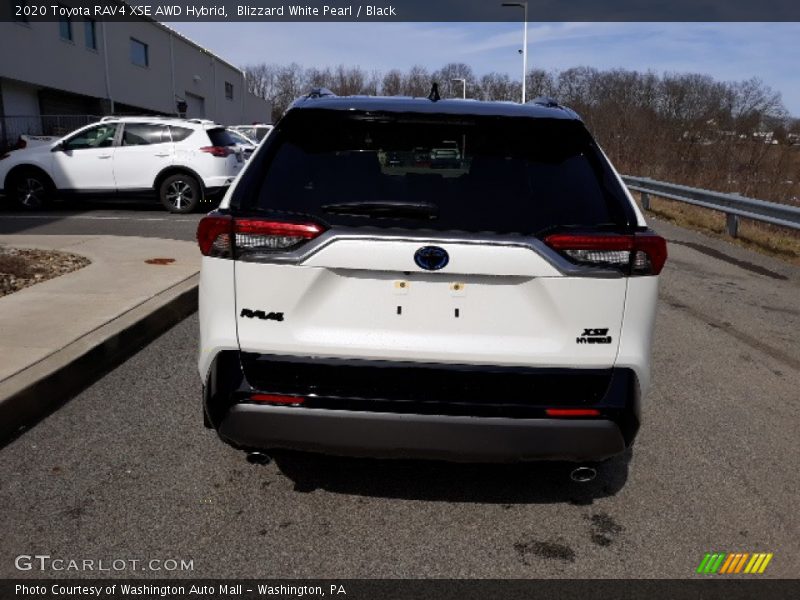 Blizzard White Pearl / Black 2020 Toyota RAV4 XSE AWD Hybrid